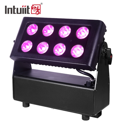 8 * 15 w Ip65 Zewnętrzna wodoodporna podkładka ścienna LED Zasilana bateryjnie Stage City Color Led Wash Light