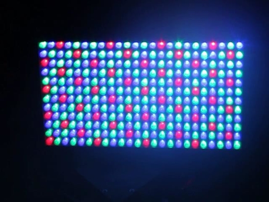 Prostokątny panel LED do wnętrz RGB na tle sceny