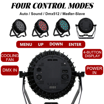 LED DJ Par Lights for Stage - 90W LED Par Can Light RGBW DMX Control Uplights for Wedding Church Events Party
