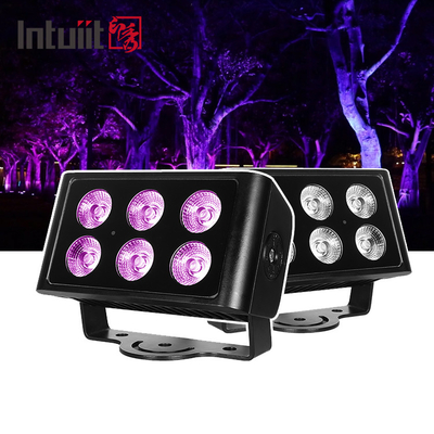 IP65 wodoodporny 6x5W RGBW 4 w 1 LED Flood Light DMX Control Plane Spot Light Background Stain DJ Disco Stage Lighting