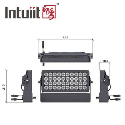 IP65 myj 400w kolor miejski IP65 wodoodporne światło sceniczne rgbw 4in1 LED dmx512 światło ścienne