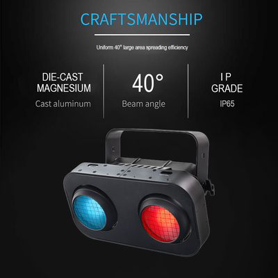 200W Cob LED Par Can Stage Light Ciepłe białe lub RGB 2 oczy LED Blinder Light DMX Światła publiczne
