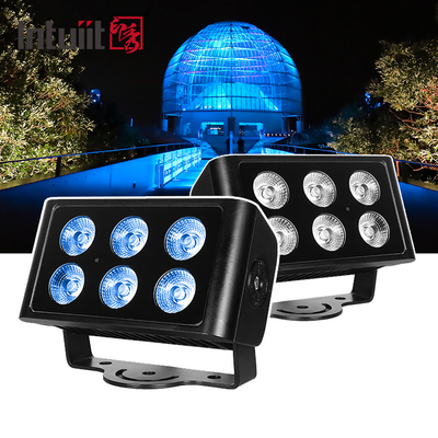 6x5W 4in1 RGBW LED DMX Światła ścienne IP65 zewnętrzne LED światło kolorowe dla miasta