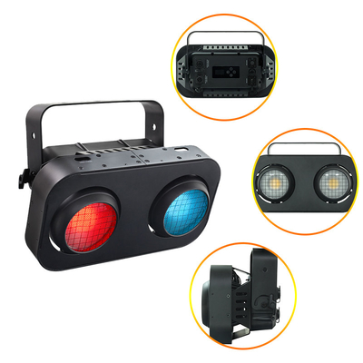 200W Cob LED Par Can Stage Light Ciepłe białe lub RGB 2 oczy LED Blinder Light DMX Światła publiczne