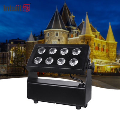 Wodoszczelne Bateria Oświetlenie miejskie kolorowe Projektor 8X15W RGBW LED DMX512 Kontrolowanie światła sceniczne