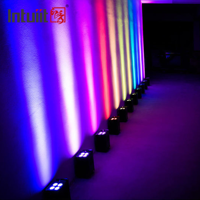 IP54 Mini Uplights 4X12W Bateria Spotlight 4 LEDs Bezprzewodowy DMX & IR Remote Uplights Disco Club Party Stage Uplight
