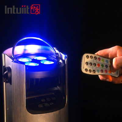 IP54 Mini Uplights 4X12W Bateria Spotlight 4 LEDs Bezprzewodowy DMX & IR Remote Uplights Disco Club Party Stage Uplight