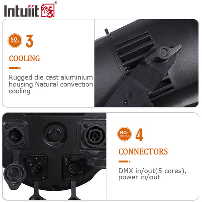 200W COB LED Light Linear Zoom 10 do 55 stopni RGBW Theater Conference Room Flood Light DMX LED Par