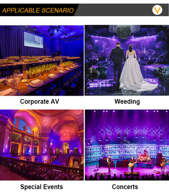 Wysokiej jasności wodoszczelny LED Par Light IP65 Led Rgbwauv 18*20w Outdoor Par DMX dla Park Scene Stage Event Show Lighting