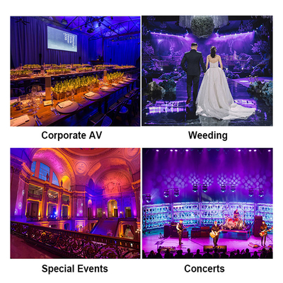 Zewnętrzne wodoodporne Rgbwa-uv 7x20W Dmx Led Par Can Light For Outside Stage Landscape