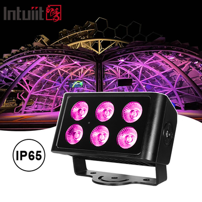 6x5W 4 sztuk LED Beads Outdoor Square IP65 wodoodporny DMX Stage Light Flood Light RGBW 4 w 1