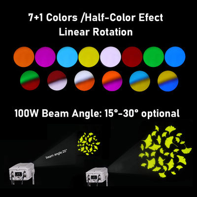 100W LED Rotacyjna Reklama Logo Światło Zewnętrzne IP65 wodoodporne Projektor Gobo