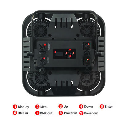 IP65 2w1 Bursztynowy i Ciepły Biały Wodoodporny Reflektor Sceniczny COB 4x90W 4-Oczkowy Reflektor LED COB Dmx512 dla Widowni