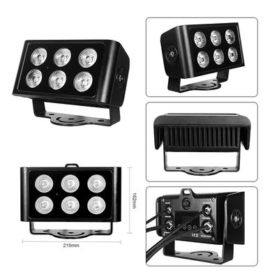6x5W wodoodporny Ip65 kwadratowy Rgbw Led zewnętrzny reflektor zewnętrzny ogród krajobrazowy dekoracyjny kwadratowy reflektory LED światła podmuchowe