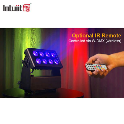 8x15W RGBW wodoodporne Wydarzenie Myj DMX Bateria Napędzana LED Stage Light Bezprzewodowa Bateria Uplight