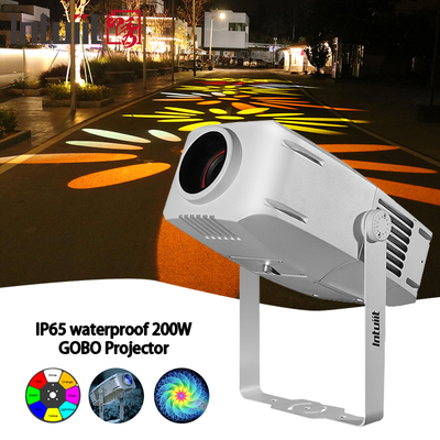 200W Projektor Gobo IP65 Wysokiej Jasności Reklama Led Outdoor Bożonarodzeniowy Projektor Logo Gobo