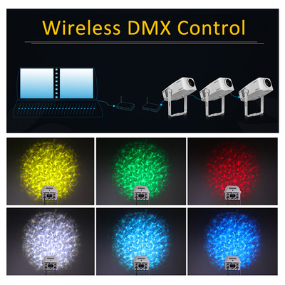 Zewnętrzna lampa IP65 Niebieska Dynamiczna Woda Fala Światła Led Ocean Stage Ripple Lampa Reklama logo Gobo Projektor