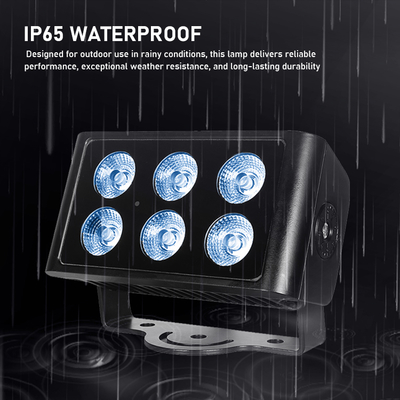6x5W RGB RGBW Zewnętrzny LED Wall Washer IP65 Reflektor Blinder Stroboskop