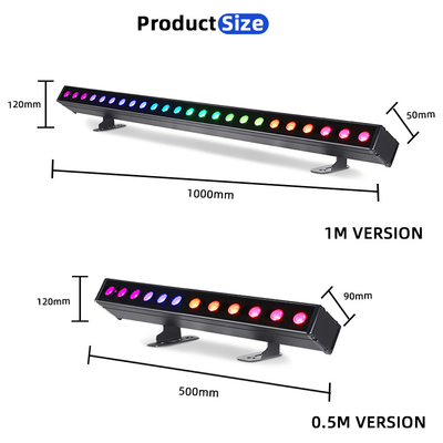 Zasilanie bateryjne 24x2W DMX512 LED Wall Washer IP65 Wodoodporny z efektami RGBW do komercyjnego oświetlenia zewnętrznego