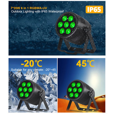 Reflektor LED 7*20W RGBWA-UV 6-IN-1 IP65 wodoodporny Par LIghtsMX sterowanie zewnętrzne oświetlenie sceniczne Par dla parku rozrywki