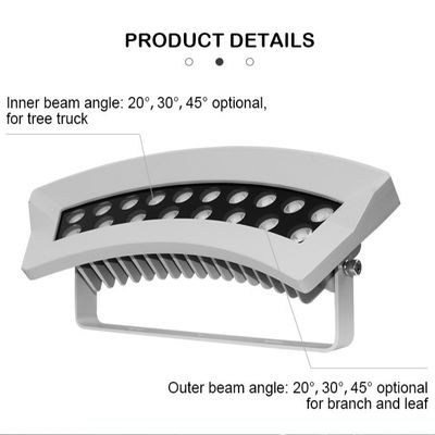 36W LED Flood Light z funkcją zmiany koloru do oświetlenia drzew na zewnątrz IP65 Aluminium Lamp Body AC Power Supply