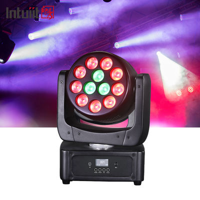 LED Moving Head Light 12x8W RGBW Stage Lights Auto, DMX512,Sound Activated DJ Lights for Music Party Disco Wedding