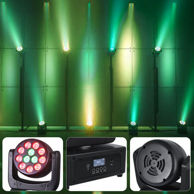 Fabryka Oświetlenia Scenicznego 12x8W RGBW LED Wash Moving Head Light z Kontrolą DMX512 Aktywowaną Dźwiękiem