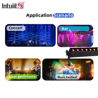 Stage Wash Light Bar DMX 24*2W RGBW 4IN1 24 LED DJ Lights 9° Beam Angle Wall Washer Strip Light Bar dla ślubów Kościół DJ Gig Live Events