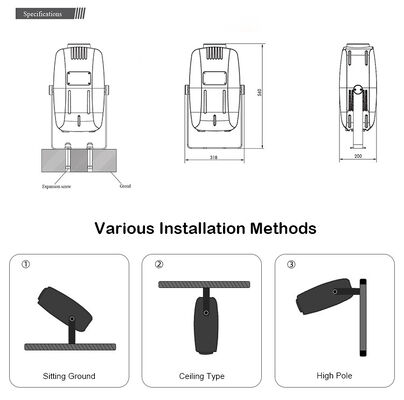 Profesjonalne 400W IP65 wodoodporne zewnętrzne architekturę krajobrazu Led efekt wody fal światło