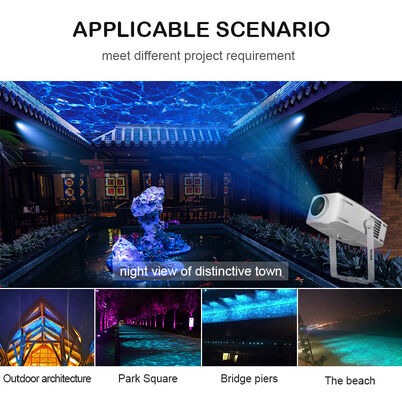 LED projektor fal wodnych światło zewnętrzne IP65 wodoodporne 60W 100W 200W 400W Efekt falowy oświetlenie sceniczne do dekoracji fasady krajobrazu