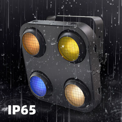 400W wodoodporne 4 oczkowe lampy z RGB ciepłe białe kolory bursztynowe dla sceny LED oczko IP65 Publiczność