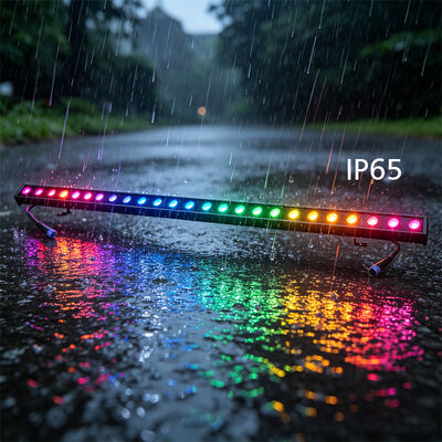 2x24W RGBW 4-w-1 IP65 Zewnętrzny LED Liniowy Myjnik ścienny   DMX512 Wodoszczalne Światło do mycia dla budynków, mostów i krajobrazów