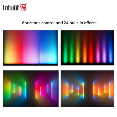 2x24W RGBW 4-w-1 IP65 Zewnętrzny LED Liniowy Myjnik ścienny   DMX512 Wodoszczalne Światło do mycia dla budynków, mostów i krajobrazów