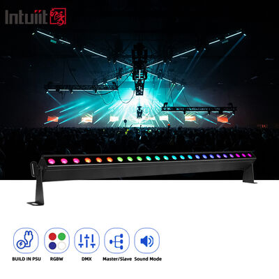 Światło ścienne LED w pomieszczeniach 24x2W RGBW DMX512 Dźwięk Aktywne oświetlenie baru scenicznego IP20 Liniowe oświetlenie do mycia ścian dla dekoracji wnętrz architektonicznych