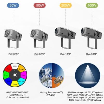 LED projektor fal wodnych światło zewnętrzne IP65 wodoodporne 60W 100W 200W 400W Efekt falowy oświetlenie sceniczne do dekoracji fasady krajobrazu