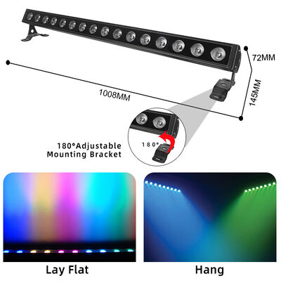 IP65 Zewnętrzne 16x5W RGBW 4-w-1 LED Liniowe Światło ścienne Bar Washer DMX512 Architektura scenowa Oświetlenie do mycia