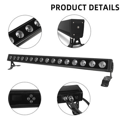 IP65 Zewnętrzne 16x5W RGBW 4-w-1 LED Liniowe Światło ścienne Bar Washer DMX512 Architektura scenowa Oświetlenie do mycia