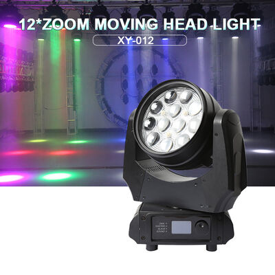 Gorąca sprzedaż LED lampa do mycia głowy z ruchomą głowicą 12x10W RGBW 4w1 DMX512 profesjonalna lampa barwiąca sceniczna na wesele KTV