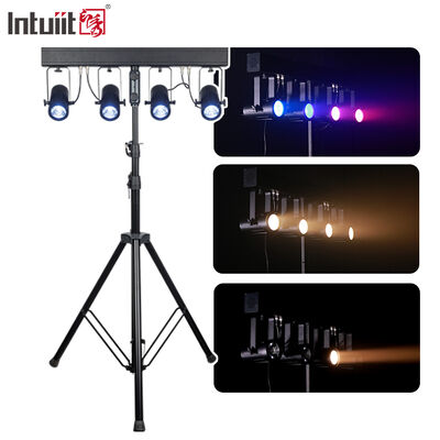 4x20W RGBW 4-w-1 LED PAR Uplighting Kit ️ 4.5° Narrow Beam DMX512 Stage Wash System dla ślubów, DJ-ów i imprez