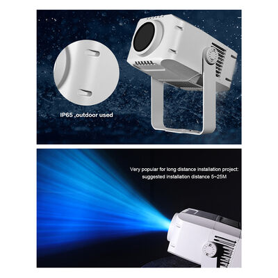 Projektor Logo Gobo 100W — IP65 DMX512 do użytku zewnętrznego z niestandardowym wzorem projekcji do reklam, budynków i wydarzeń