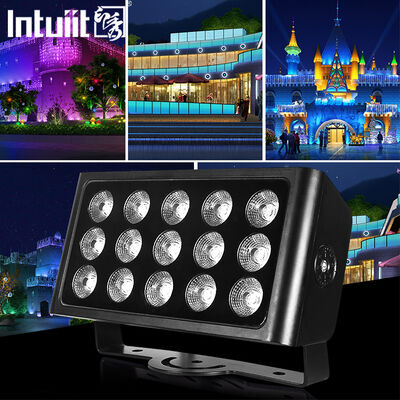 15x5W RGBW 4-w-1 IP65 zewnętrzne światło LED ‡ DMX512 wodoodporne szerokie światło dla ogrodu, sceny i oświetlenia budynków