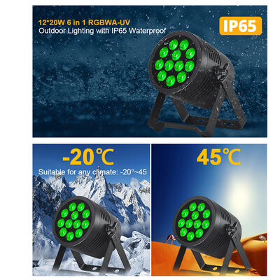 12*20W RGBWA+UV 6in1 LED Par Light IP65 Outdoor Waterproof DMX512 Oświetlenie sceniczne dla wesela DJ Party