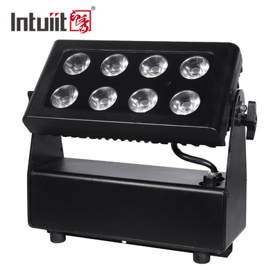 566lm LED Flat Par Light 8X15W Sprzęt oświetleniowy Światło barwienia na baterie