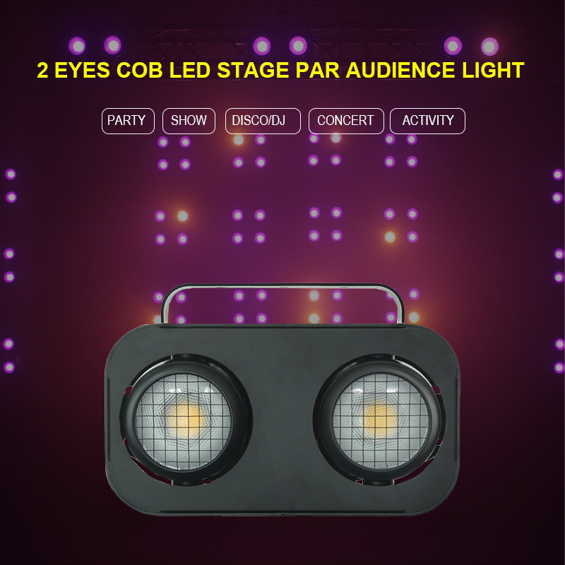 2 oczy 2*90W Dmx512 Control Splicing Cob Publiczność Efekt ślepca Światło sceniczne