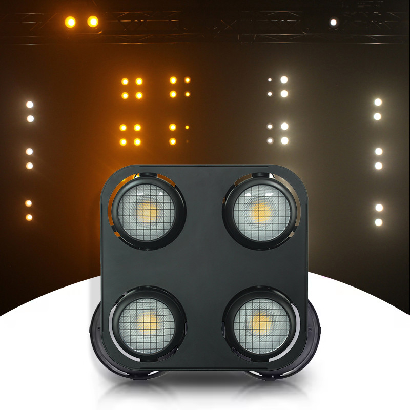 Światło LED 4x90W LED COB Oświetlenie sceniczne Bursztyn i ciepły biały LED Światło dla publiczności Światło w DJ Music Bar