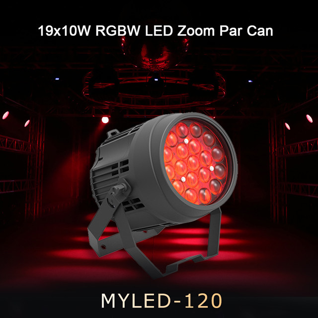 Oświetlenie LED Par 19*10W RGBW 4in1 wodoodporne DMX oświetlenie LED Par dla imprezy lub baru nocnego na scenie