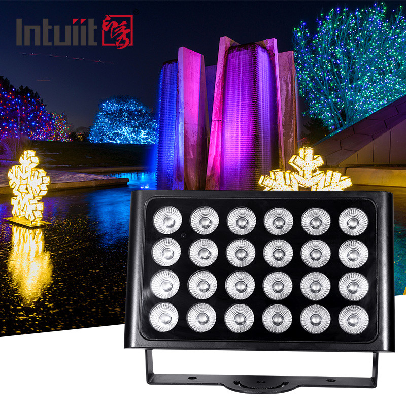 Nowy projekt Oświetlenie zewnętrzne architektoniczne krajobrazowe LED Wąski kąt wiązki IP65 160W RGBW DMX512 Światła reflektory LED