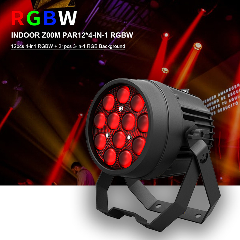 Aluminiowy stop LED Flat Par 12x10W RGBW 4in1 DMX512 do dyskotek Party Stage Ślub Koncert Teatr Efekt Oświetlenie