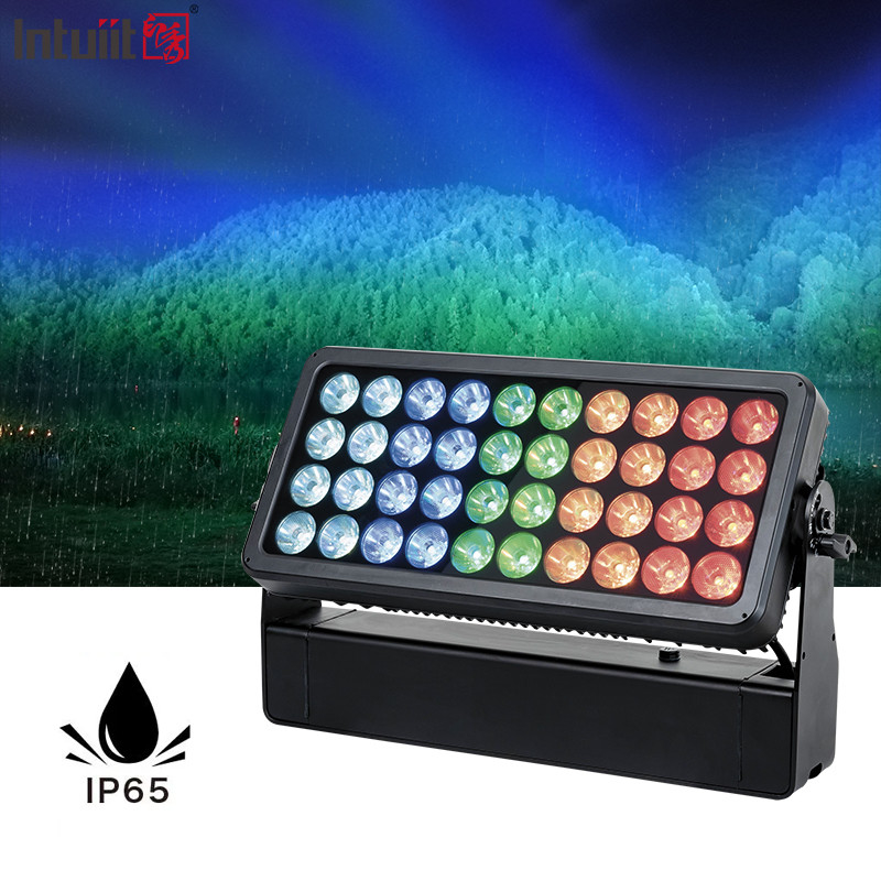 Budynek Zewnętrzny LED 40X10W 4in1 Pixel Powodzianczy ściany IP65 wodoodporny światło kolorowe miasta