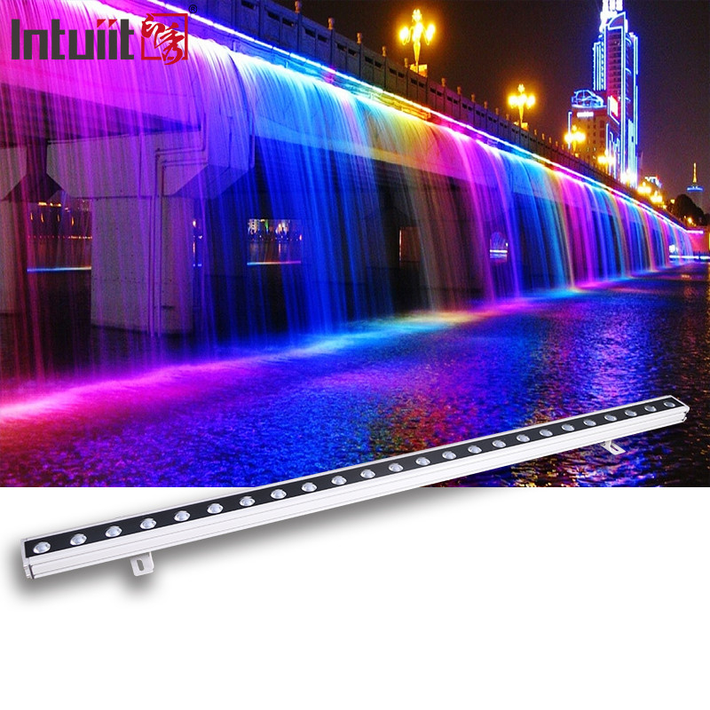 Projektor oświetlenia dekoracyjnego budynku IP65 zewnętrzne światło liniowe 36w podkładka ścienna dmx rgb led